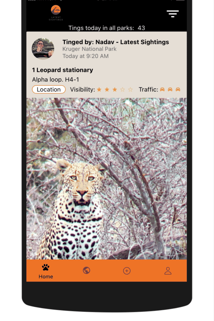Wildlife sighting android app