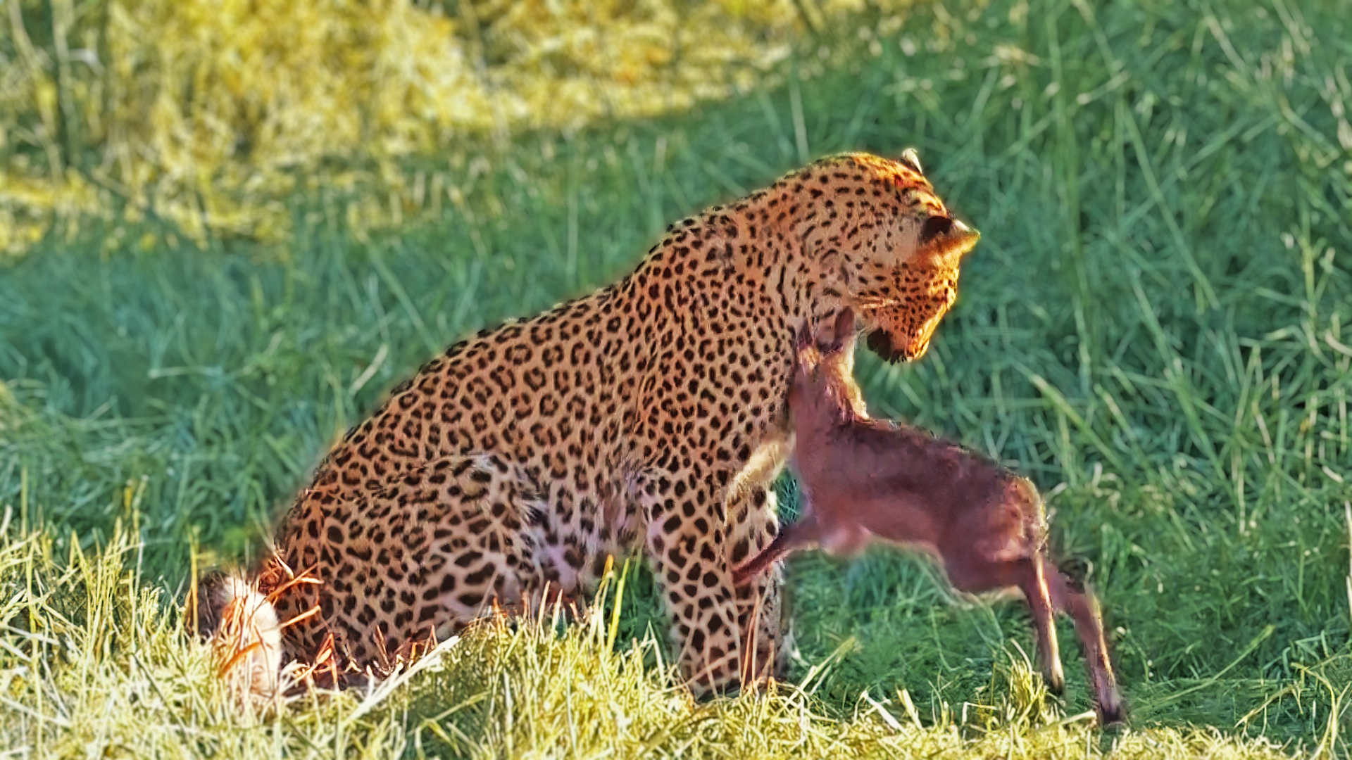 Watch Buck Headbutt Huge Leopard